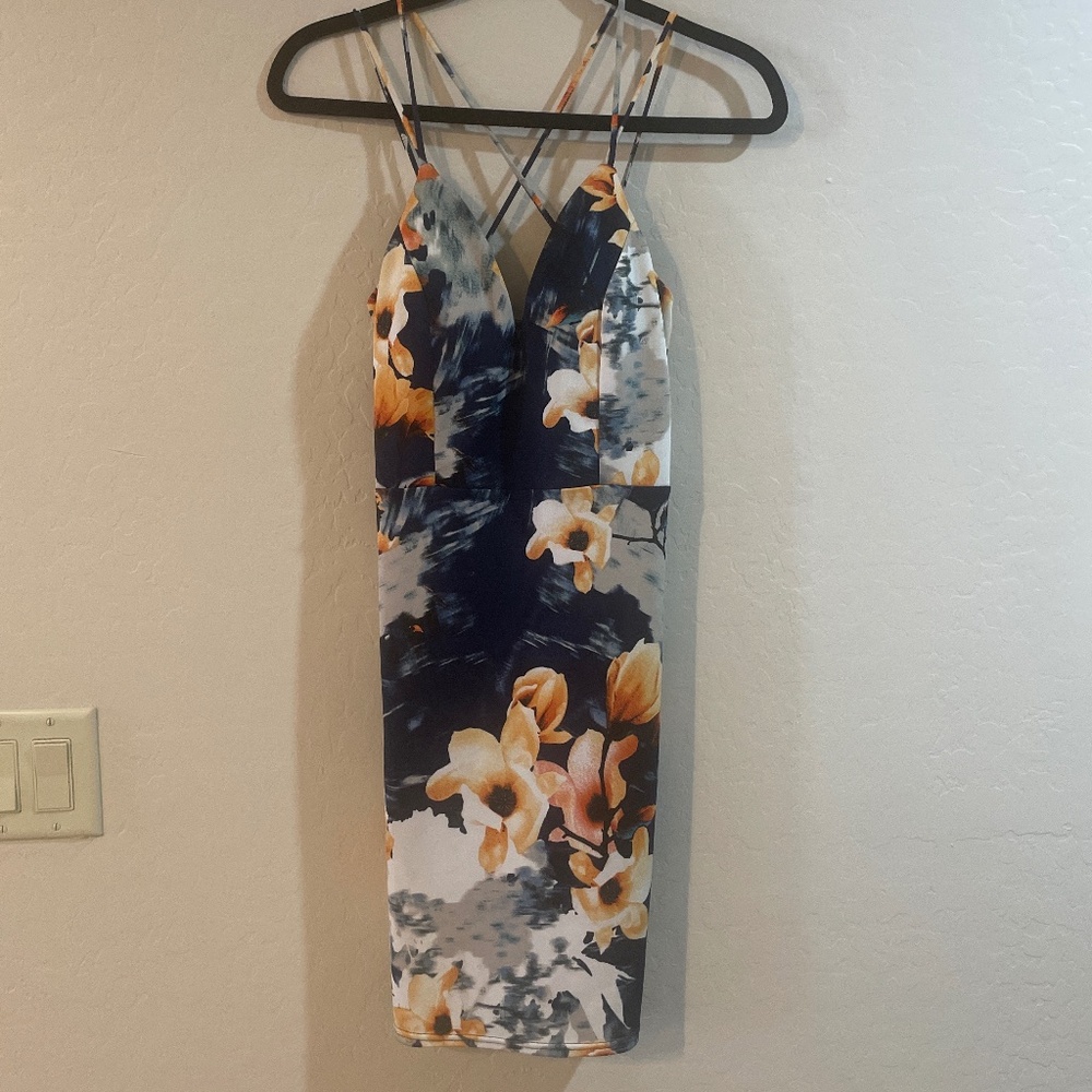 Low cut floral dress